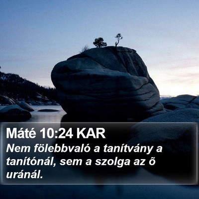 Máté 10:24 KAR Bible Verse Image