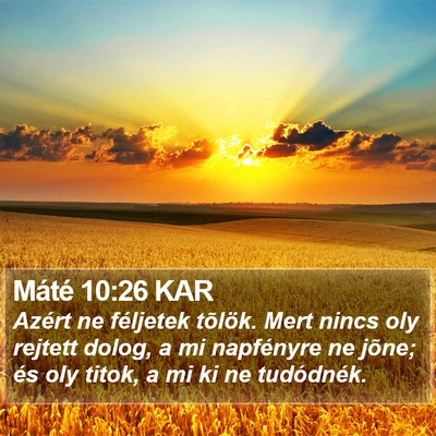 Máté 10:26 KAR Bible Verse Image