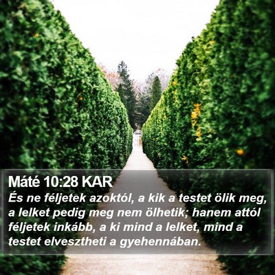 Máté 10:28 KAR Bible Verse Image