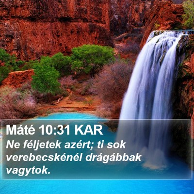 Máté 10:31 KAR Bible Verse Image