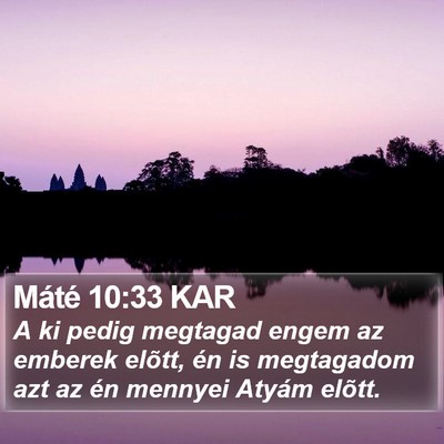 Máté 10:33 KAR Bible Verse Image