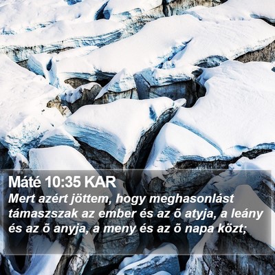Máté 10:35 KAR Bible Verse Image