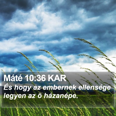 Máté 10:36 KAR Bible Verse Image