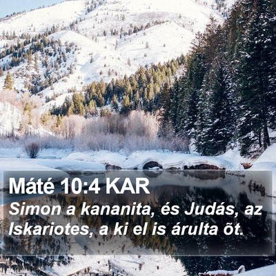 Máté 10:4 KAR Bible Verse Image