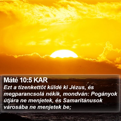 Máté 10:5 KAR Bible Verse Image