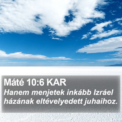 Máté 10:6 KAR Bible Verse Image