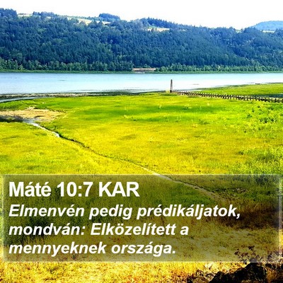 Máté 10:7 KAR Bible Verse Image