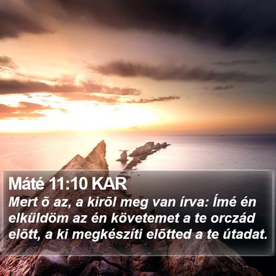 Máté 11:10 KAR Bible Verse Image
