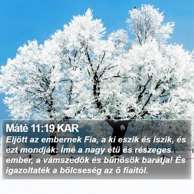 Máté 11:19 KAR Bible Verse Image