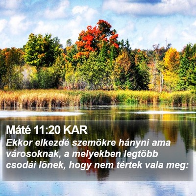 Máté 11:20 KAR Bible Verse Image