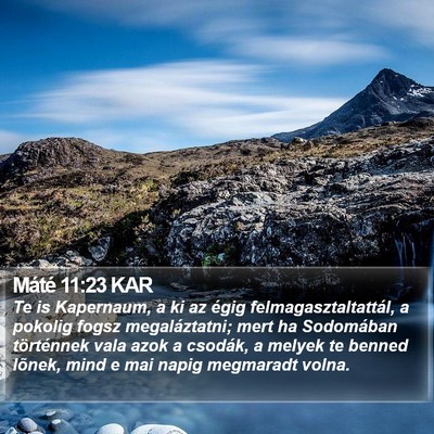 Máté 11:23 KAR Bible Verse Image