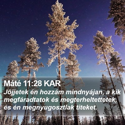 Máté 11:28 KAR Bible Verse Image