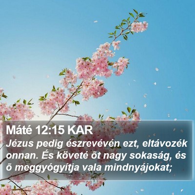 Máté 12:15 KAR Bible Verse Image