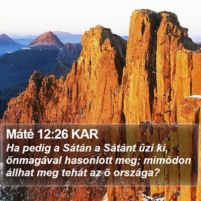 Máté 12:26 KAR Bible Verse Image