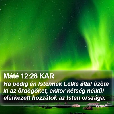Máté 12:28 KAR Bible Verse Image