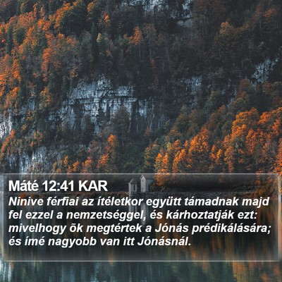 Máté 12:41 KAR Bible Verse Image