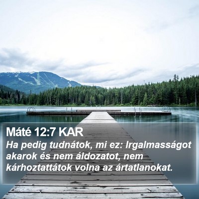 Máté 12:7 KAR Bible Verse Image
