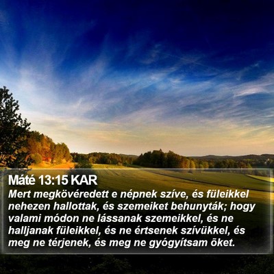 Máté 13:15 KAR Bible Verse Image
