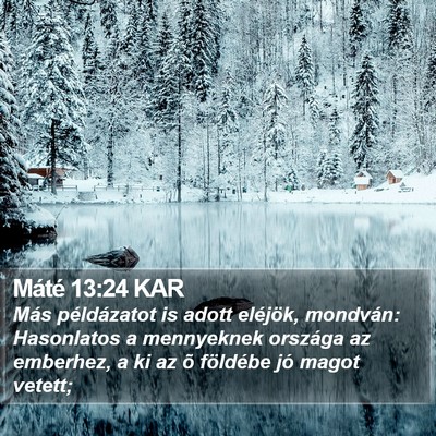 Máté 13:24 KAR Bible Verse Image