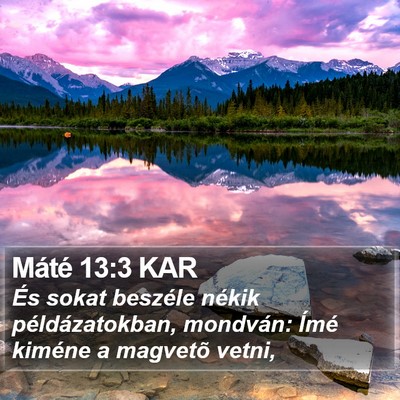 Máté 13:3 KAR Bible Verse Image