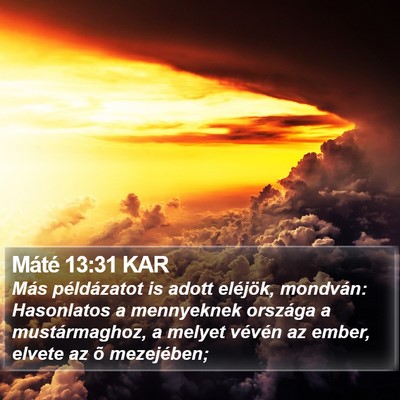 Máté 13:31 KAR Bible Verse Image