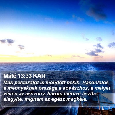Máté 13:33 KAR Bible Verse Image