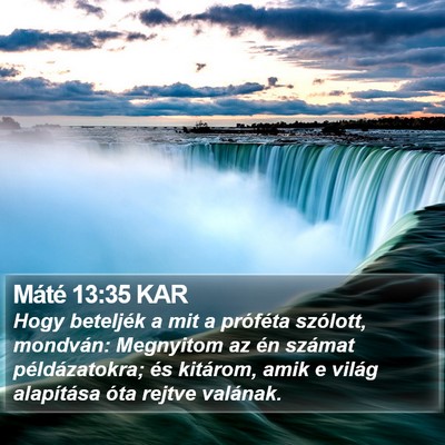 Máté 13:35 KAR Bible Verse Image