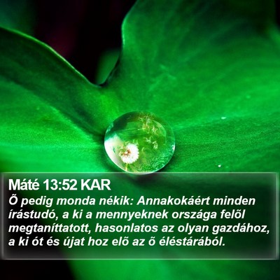 Máté 13:52 KAR Bible Verse Image