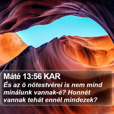 Máté 13:56 KAR Bible Verse Image