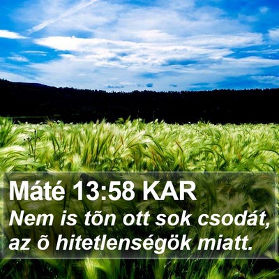 Máté 13:58 KAR Bible Verse Image