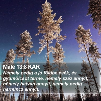 Máté 13:8 KAR Bible Verse Image