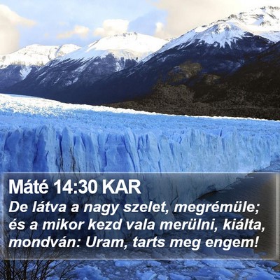 Máté 14:30 KAR Bible Verse Image