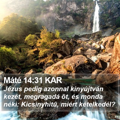 Máté 14:31 KAR Bible Verse Image