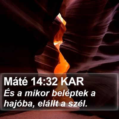 Máté 14:32 KAR Bible Verse Image