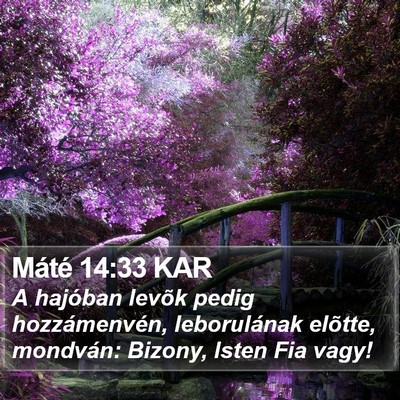 Máté 14:33 KAR Bible Verse Image
