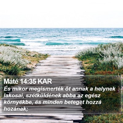 Máté 14:35 KAR Bible Verse Image