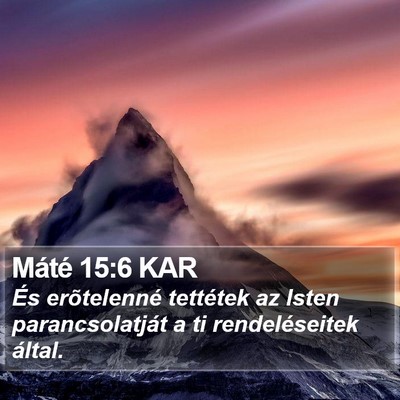 Máté 15:6 KAR Bible Verse Image