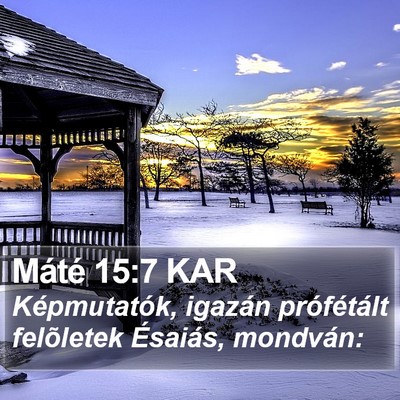 Máté 15:7 KAR Bible Verse Image