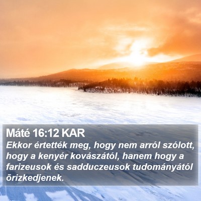 Máté 16:12 KAR Bible Verse Image