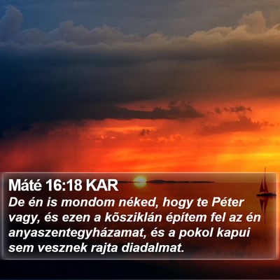 Máté 16:18 KAR Bible Verse Image