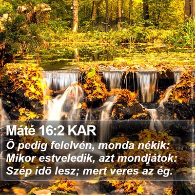 Máté 16:2 KAR Bible Verse Image