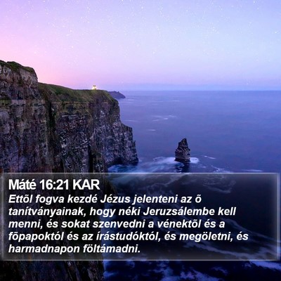 Máté 16:21 KAR Bible Verse Image