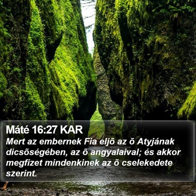 Máté 16:27 KAR Bible Verse Image