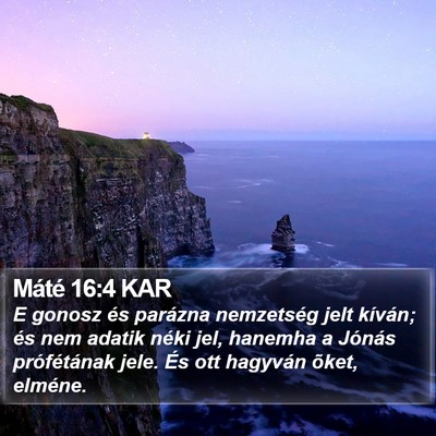 Máté 16:4 KAR Bible Verse Image