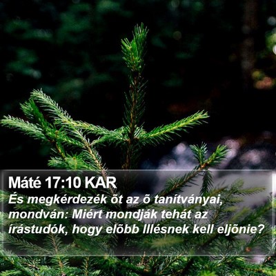 Máté 17:10 KAR Bible Verse Image