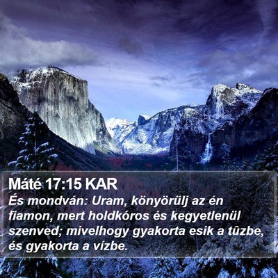Máté 17:15 KAR Bible Verse Image