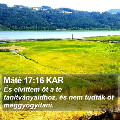 Máté 17:16 KAR Bible Verse Image