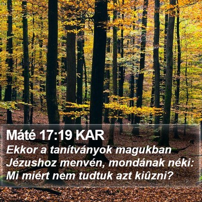 Máté 17:19 KAR Bible Verse Image