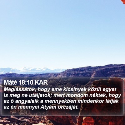 Máté 18:10 KAR Bible Verse Image
