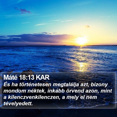 Máté 18:13 KAR Bible Verse Image